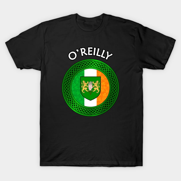 Irish Flag Shamrock Celtic Knot - O'Reilly T-Shirt by Taylor'd Designs